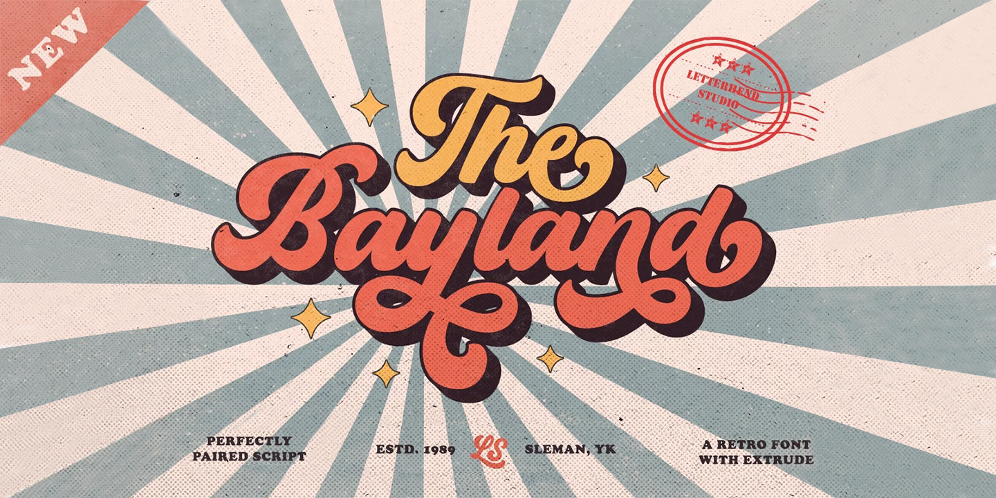 Bayland Extrude Font preview